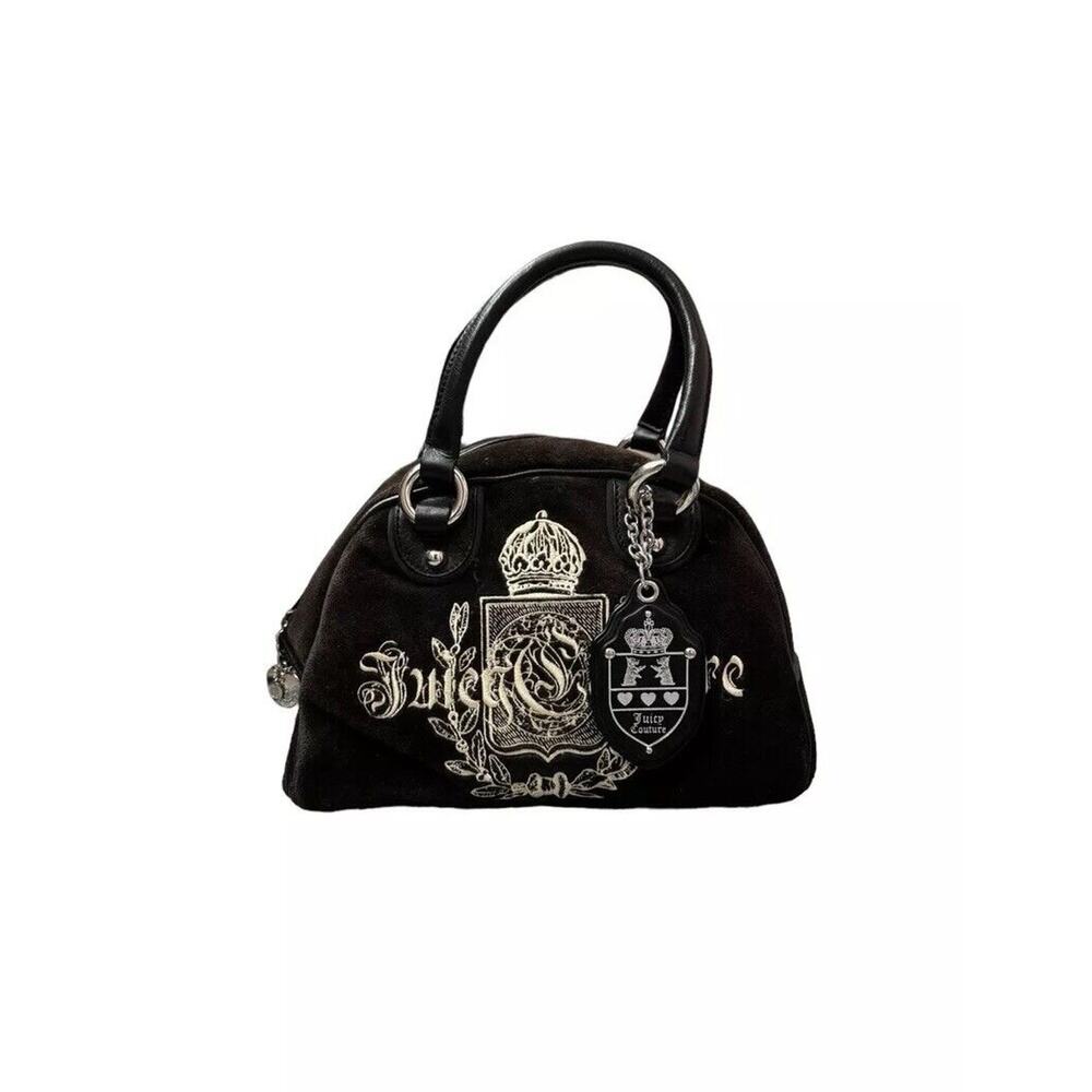 Vintage RARE Dark Brown Juicy Couture Bowler Bag Purse Handbag Y2K